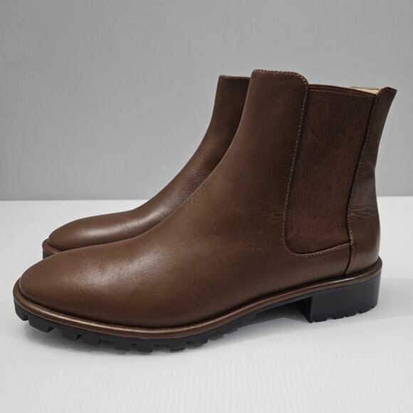 NEW Stuart Weitzman Laine Ankle Bootie Womens 8.5 Brown Leather Chelsea Fall - Picture 1 of 12